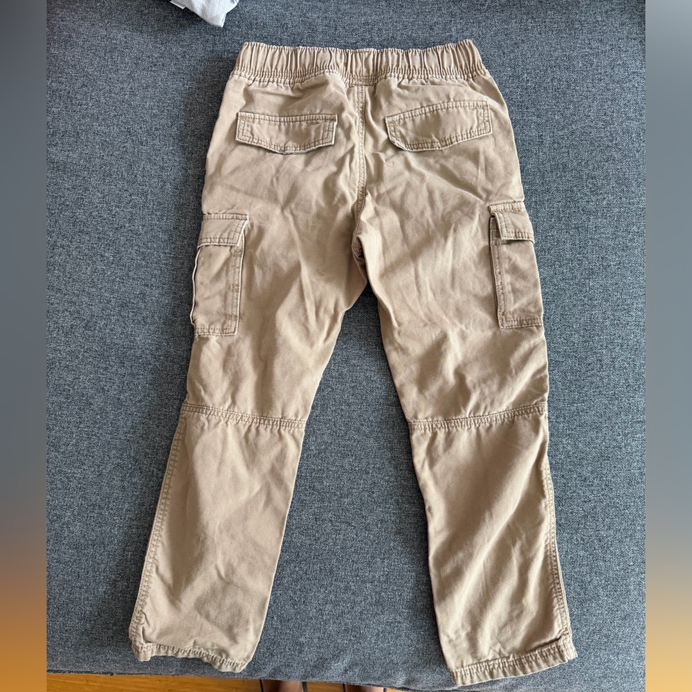Kids Tan Cargo Pants - Picture 3 of 4
